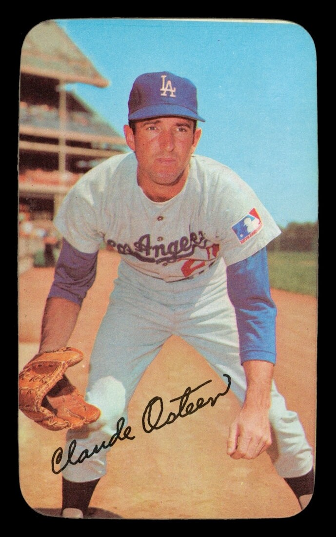 1971 Topps Super Set-Break # 27 Claude Osteen EX-EXMINT *GMCARDS*