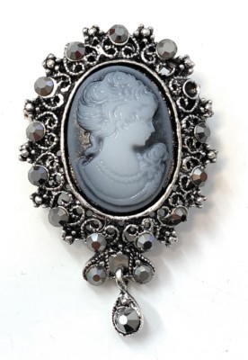 Vintage Retro Stil Viktorianische Dame Kamee Brosche Tasche Pin Anhänger 