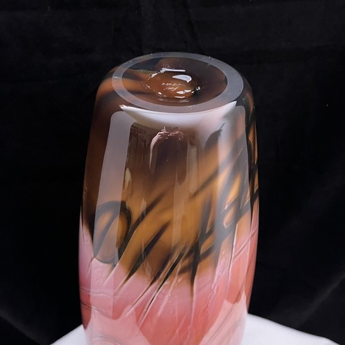 Large 17" Glass Vase FOCI Michael Boyd 2002 Original Hand Blown Studio Art Glass - Picture 12 of 14