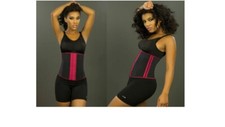 Vedette Zoe Torsette Waist Cincher Black/Red Compression Shapewear 36/M/10