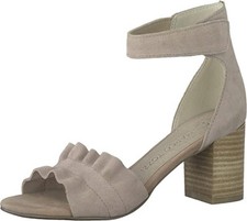 Marco Tozzi Womens Heeled Sandals Nude Suede Beige