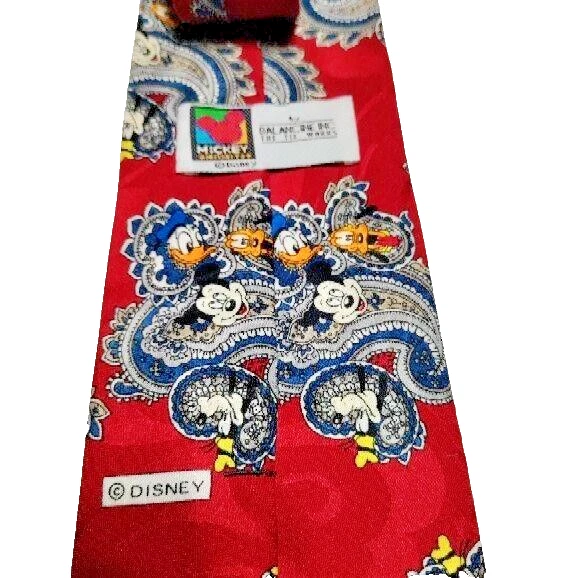 Corbata de cachemira de Mickey & Friends de Walt Disney Studios arte nostálgico para usar corbata Foto 2 de 4