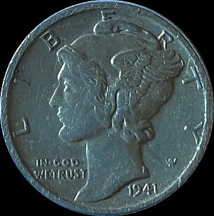 1941 Mercury Dime - XF/AU 90% Silver - Image 4 of 4