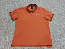 Outdoor Afro x REI Co-op Polo Shirt Mens Large Orange Short Sleeve Cotton Blend