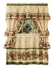 Apple Orchard Complete 5 Pc. Kitchen Curtain Tier  Swag Set - Assorted Sizes