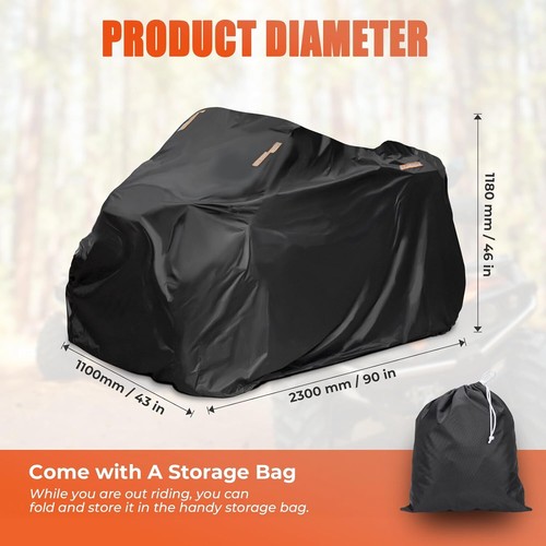 KEMIMOTO 300D ATV Storage Cover Heavy Duty for CFMOTO CFORCE 800 XC 600 Touring2 - Picture 9 of 11