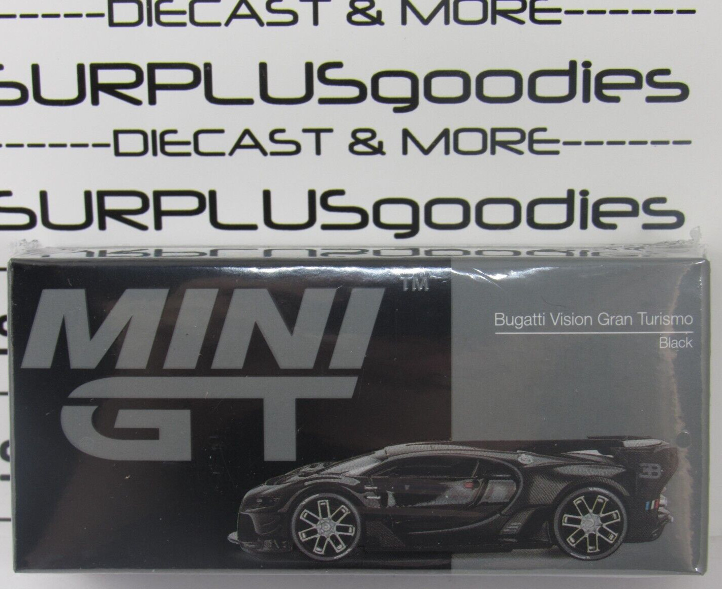 2025 Mini-GT Oversea Box Ed. Black BUGATTI VISION GRAN TURISMO Item #MGT00795-L