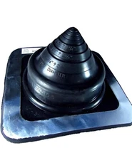 1/4" 3" Square Black Epdm Flexible Pipe Flashing Roof Jack Pipe Boot Flashing 