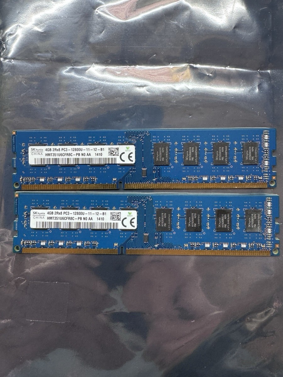 4 GB DDR3 PC3-12800U Per Desktop | 240 Pin, Modulo Singolo Hynix, Usato