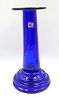 Vintage Blenko Glass #9025 Cobalt Blue Single Candle Stick Holder 9.5 inches