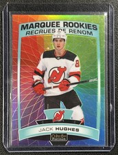 JACK HUGHES 2019-20 O-PEE-CHEE OPC PLATINUM #200 RAINBOW COLOR WHEEL ROOKIE SP