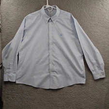 Brooks Brothers 1818 Shirt 2XL 20 1/4" Blue Regent Fit Button Up Long Sleeve 