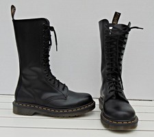 Dr Martens lace-up Boots women 1914 Black Smooth Size 5 US / 37 EU New with Box