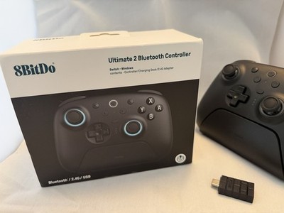 8BITDO Ultimate 2 Bluetooth Gaming Controller Schwarz für PC & Nintendo Switch 2
