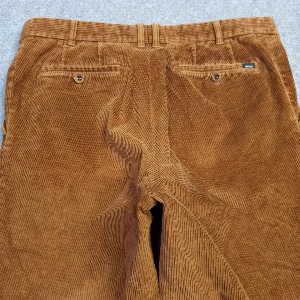 Pantalon Chino Côtelé BRAX Homme Coupe Régulière Marron Stretch 36x32 - Photo 4/4