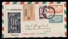 DR WHO 1950 MEXICO FDC UPU 75TH ANIV COMBO REGISTERED R64357