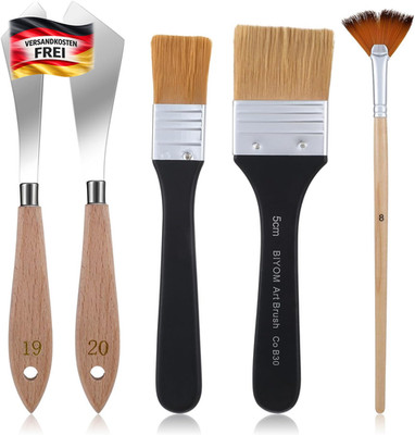Malset für Künstler mit Spachteln Pinseln und Palette Messern für Acryl Öl Leinw