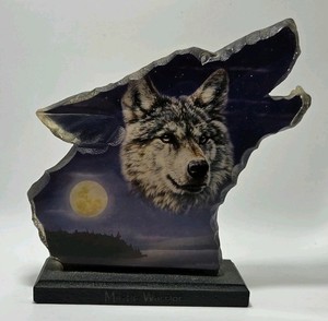 VTG Mystic Warrior Mysteries Of The Wild Howling Gray Wolf Bradford Exchange
