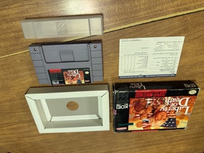 Liberty or Death (Super NES Nintendo SNES) near-CIB NO manual, video game + box+
