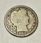 1902-O Barber Quarter. 90% Silver. Good Condition. Charity Auction. ￼