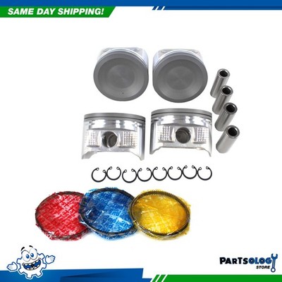 DNJ PRK625 Piston and Ring Kit For 98-04 Nissan Altima 2.4L L4 DOHC 16V KA24DE