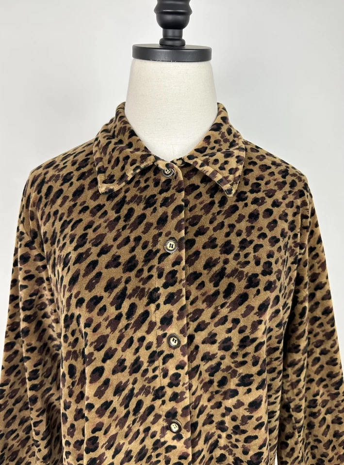 Top de terciopelo elástico pequeño vintage años 90 estampado de leopardo para mujer Club Kid Rave Cyber Foto 2 de 4