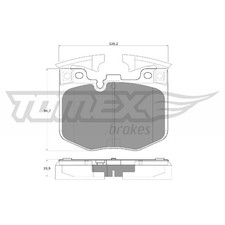 Tomex Brakes Bremsbelagsatz Bremsklötze vorne 34116888458 6872750 | 223293