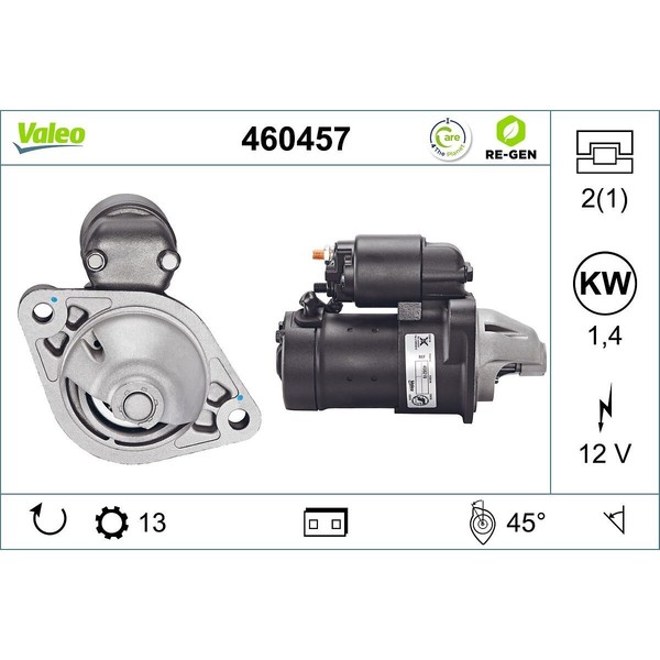 Anlasser Starter 12 V 1,4 Kw 13 ZäHne Valeo FüR U.A. Opel Astra-image