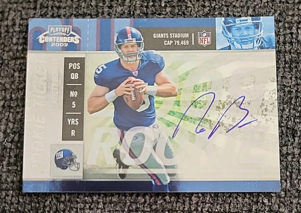 2009 Playoff Contenders #132 Rhett Bomar Auto Rookie Giants Sam Houston State - Image 2 of 4