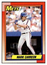 Mark Carreon 1990 Topps #434 New York Mets VTG Baseball *318B