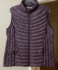HeatKeep Ultralight Down Vest Purple Puffer Jacket Artsy Easy Wear Women’s XXL