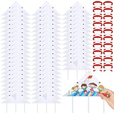 64 Pcs DIY Kites for Toddler Kids Making Kit 20 Inch Summer Decorating Colori...
