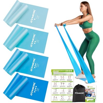 Hochwertiges Fitnessband-Set, 2m, 4 Widerstandsstufen, für vielseitiges Training
