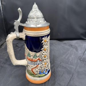 W. Germany - Original Gerzit Gerz #9 Frankfurt German Beer Stein with Lid