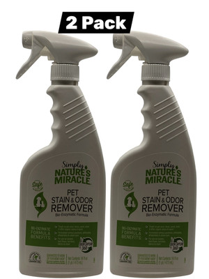 Simply Nature s Miracle Pet Stain, Urine, & Odor Remover, Bio-Enzymatic, 16 oz