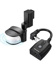 DEWENWILS Wireless Motion Sensor Outlet, No Wiring, Indoor Outdoor, 50FT Range