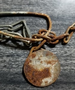 Vintage 10 Clip Fish Stringer Stamped P 55" chain