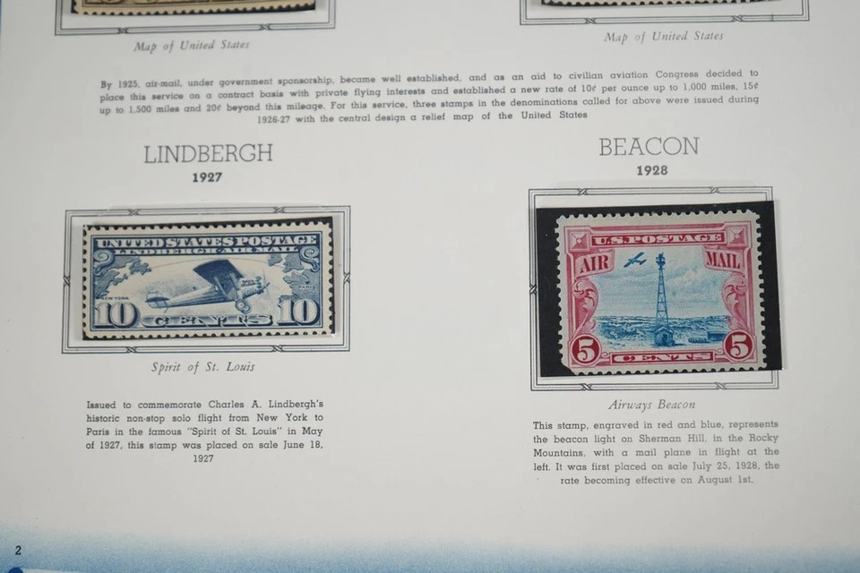 US 1918-1962 AIR MAIL COLLECTION OF 70+ STAMPS ALL MINT ON WHITE ACE PAGES - Image 4 of 4