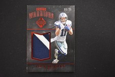 Cole Beasley 2017 Panini Majestic Unsung Warriors Materials Patch Red /25 Dallas