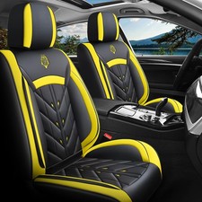YXQYOEOSO Comfortable Leather Auto Car Seat Covers 5 Seats Full Set Universal...
