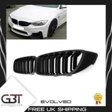 BMW 4 SERIES F32 F33 F36 F80 F82 M3 M4 2014+ FRONT KIDNEY GRILLE MATTE BLACK