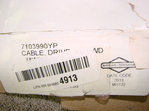 Genuine Briggs & Stratton CABLE DRIVE VS FWD Part Number 7103990YP - Picture 3 of 6