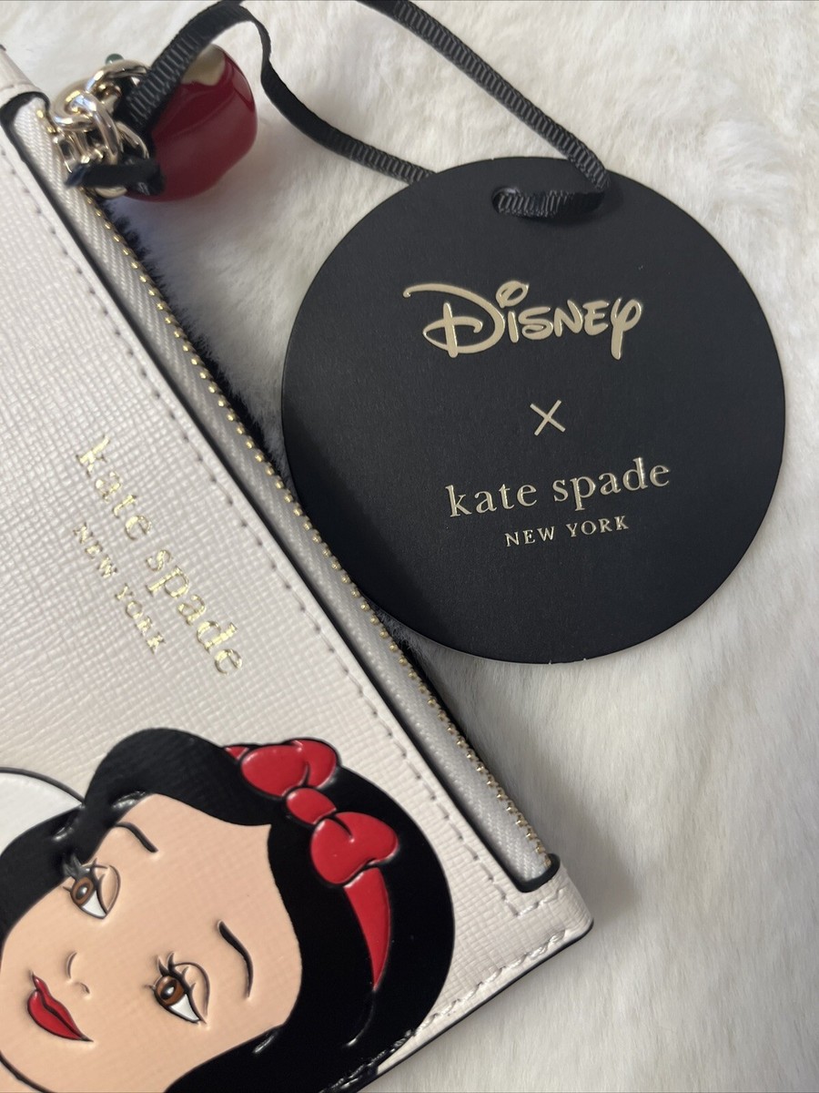 New Kate Spade x Disney White Snow Small Slim Bifold Wallet
