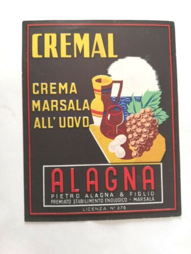 Etichetta Liquore Cremal Marsala Alagna Alcolici - Afbeelding 1 van 1
