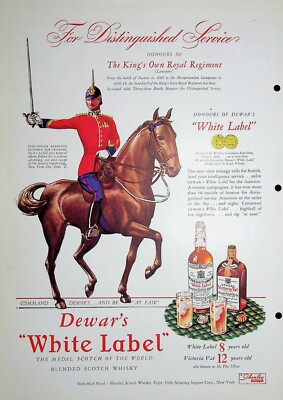 Original White Label AD: White Label and The king's own Royal Regiment