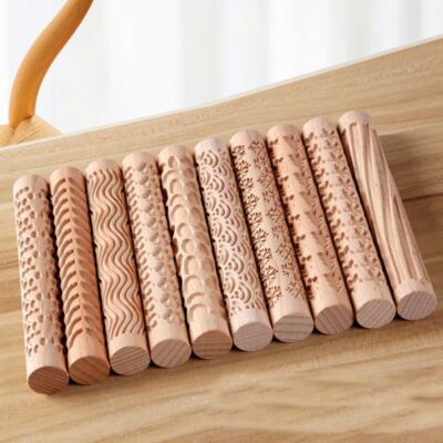 Ton Textur Roller Kunst Ton Roller DIY Textur Roller für Ton Keramik Werkzeug