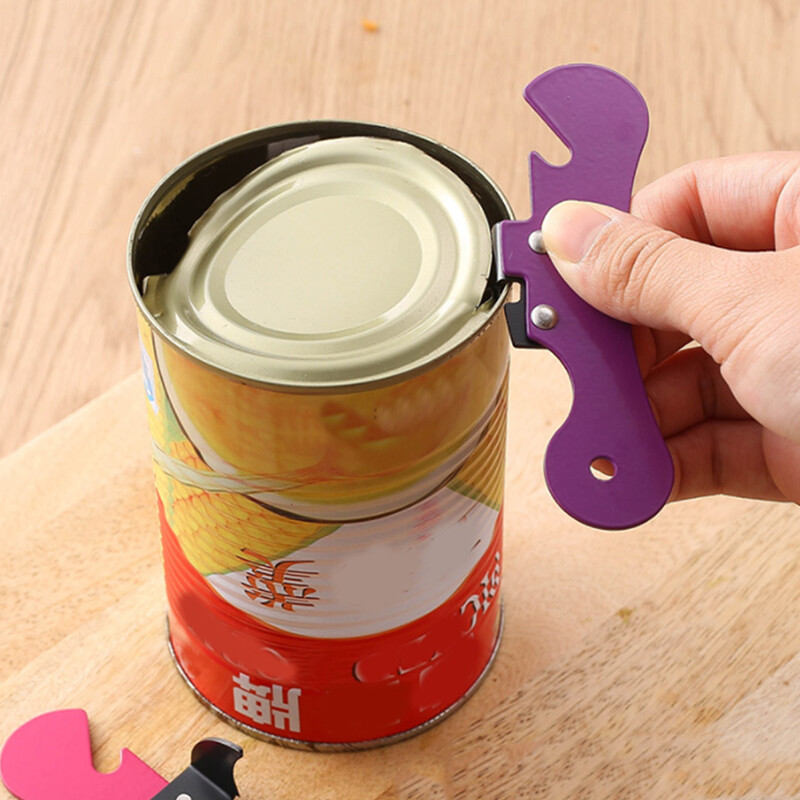 Manual Can Opener Safety gadget Kitchen Multifunctional Stainless Opener NEW-image