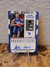 2020-21 Panini Contenders Draft Picks Game Ticket Blue  #98 Ashton Hagans Auto