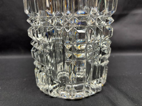 Haida Cut Glass Crystal Vase ~ Bohemia ~ 8" Tall x 3 5/8" Wide Opening - Picture 4 of 9