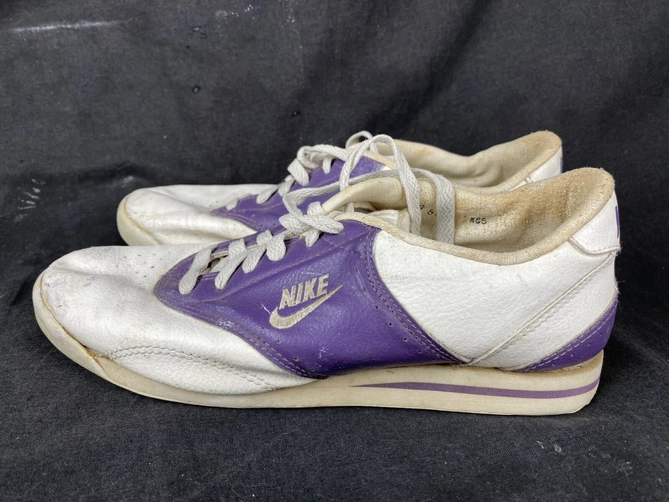 Nike женские туфли винтажный OG 80-х белый фиолетовый размер 9 870103 KC5 как есть ремонт - Изображение 2 из 4